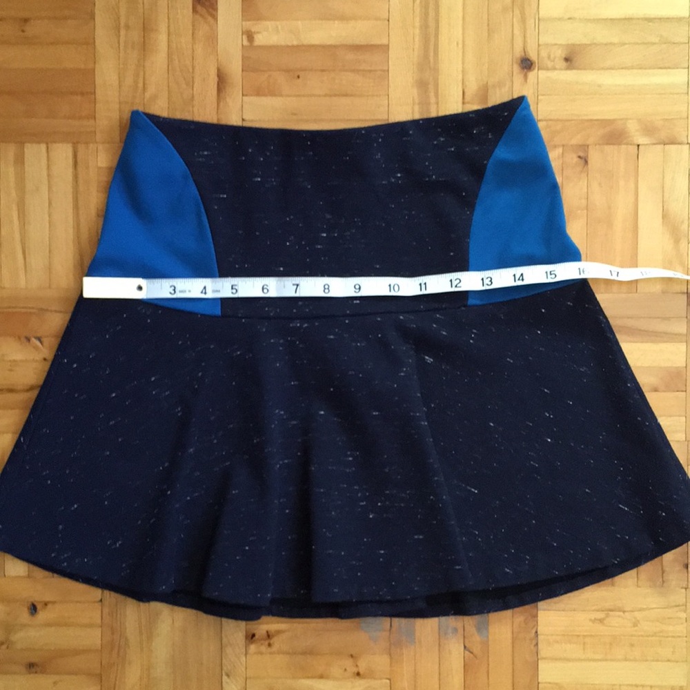 Wilfred skater flare two-tone blue mini skirt size 4 - Picture 6 of 9